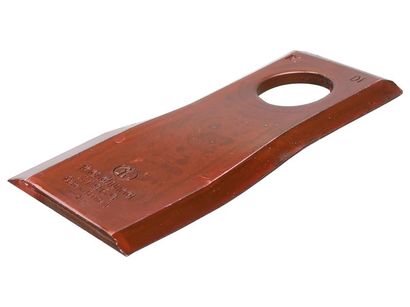 Mower Blade - Twisted blade, top edge sharp - 107x45x4mm - Hole Ø21mm - LH - Replacement for Bellon Image 1