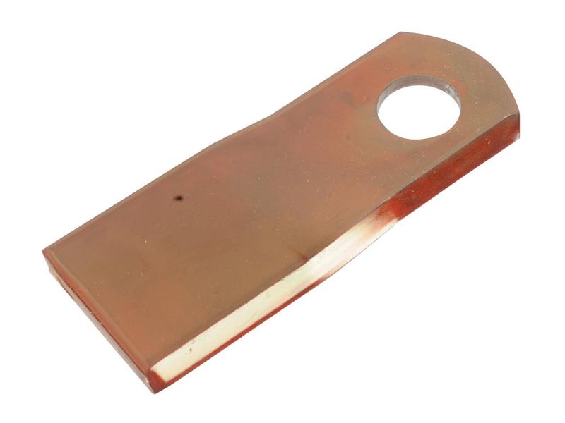 Mower Blade - Twisted blade, top edge sharp & parallel - 129x48x4mm - Hole Ø21mm - LH - Replacement for Marangon, Agram Image 1