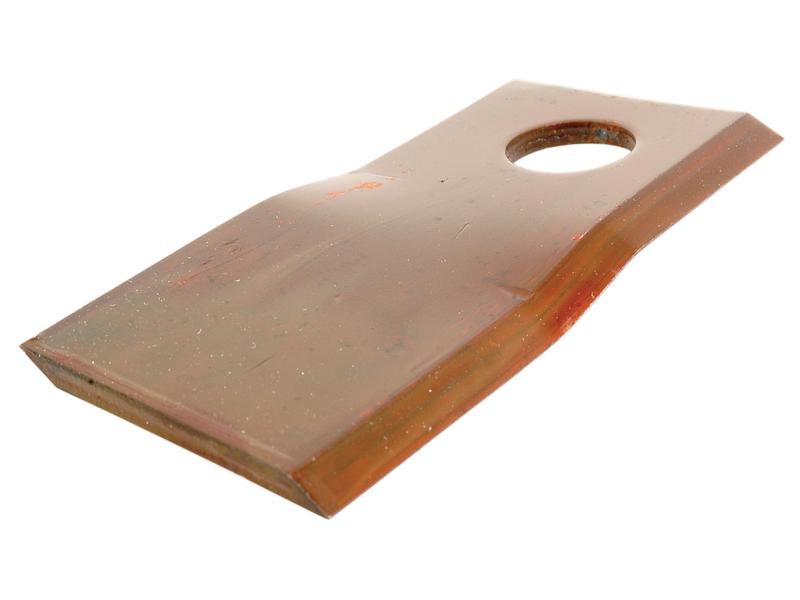 Mower Blade - Twisted blade, top edge sharp & parallel - 109x47x4mm - Hole Ø19mm - LH - Replacement for Vicon, JF, Stoll, Pottinger Image 1