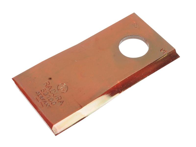 Mower Blade - Twisted blade, top edge sharp & parallel - 98x48x4mm - Hole Ø19mm - LH - Replacement for SIP Image 1