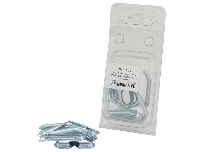 Agripak 6 pcs. Wire Rope Thimble 4 x 36mm Image 1