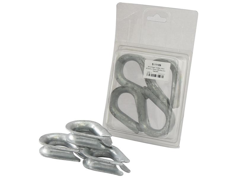 Agripak 4 pcs. Wire Rope Thimble 12 x 76mm Image 1