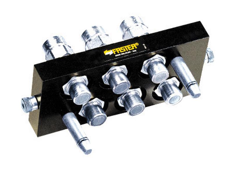 Faster Multiport Coupling - 6 Ports 3/8\'\' Body x 1/2\'\' BSP Female Thread (Mobile Part)