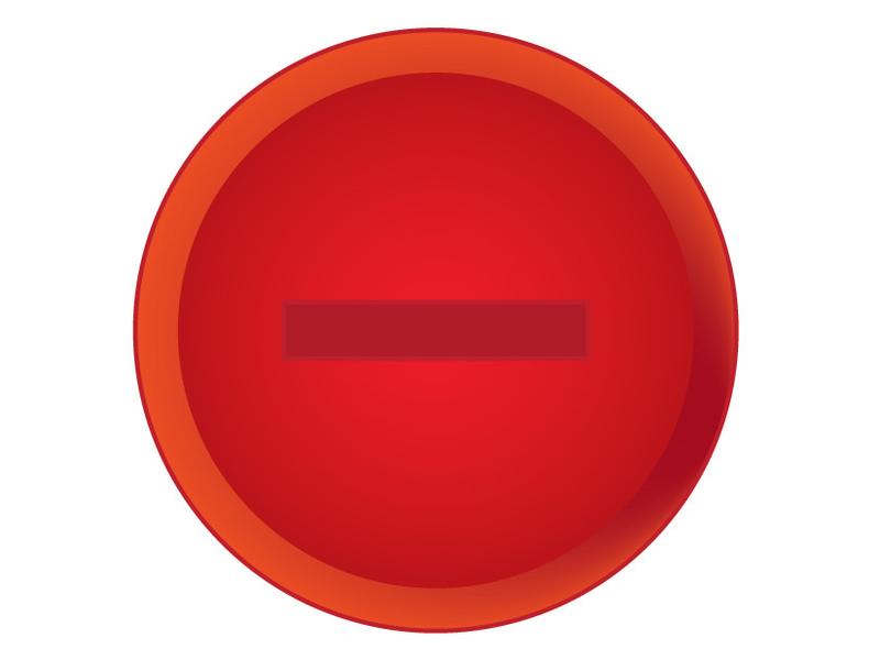 Faster Visual Indicator - Red (-) Image 1