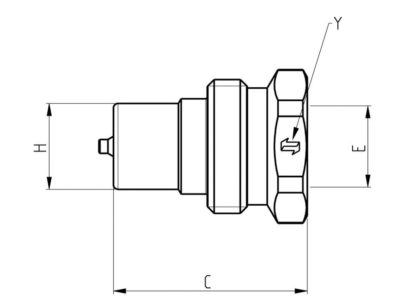 Faster Screw Faster Hydraulic Screw Coupling Male 1/2'' Body x 1/2'' BSP Female