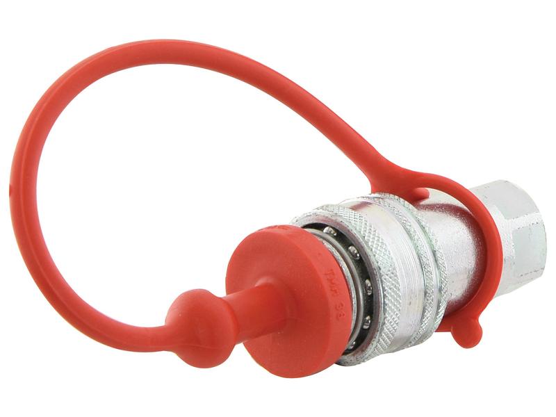 Faster Dust Plug Red PVC Fits 3/8\'\' Female Coupling - TMH Series TMH 38 Image 1