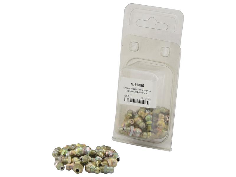Agripak 20 pcs. Grease Nipple M6 Assorted Image 1