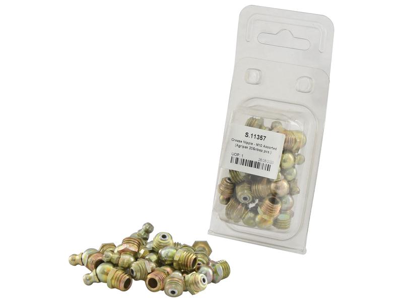 Agripak 20 pcs. Grease Nipple M10 Assorted Image 1