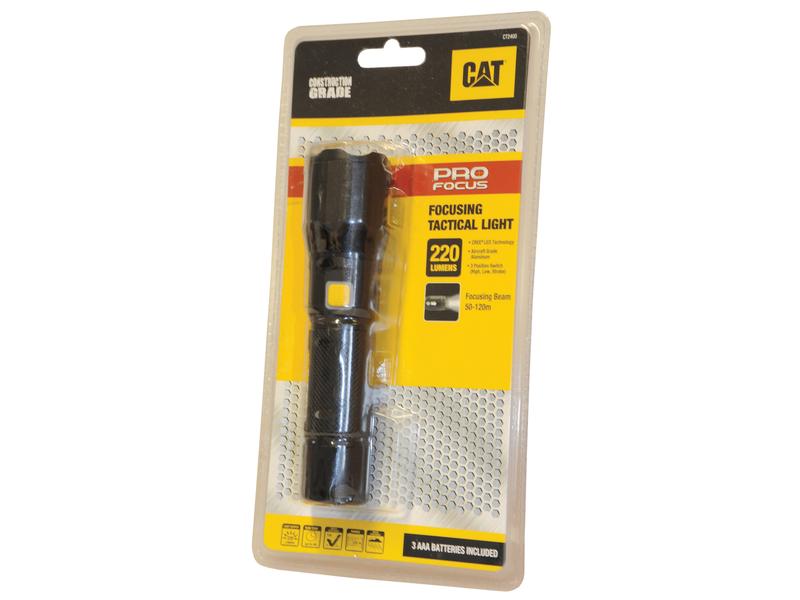 CAT LED Torch focusing tactical Flashlight 220 Lumens Image 1