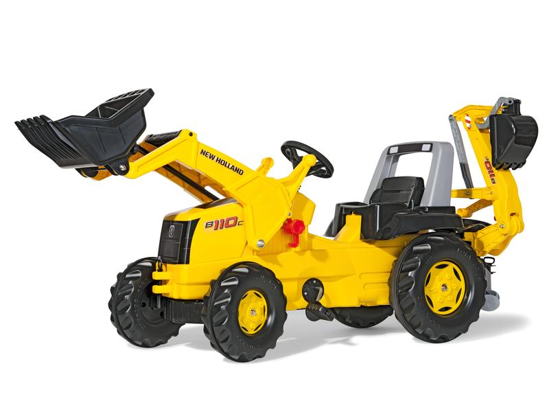 Ride On Rolly Toys New Holland Constuction With Front Loader & Backhoe Image 1