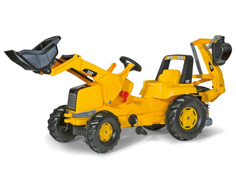 Ride On Rolly Toys CAT Junior With Front Loader & Backhoe Image 1