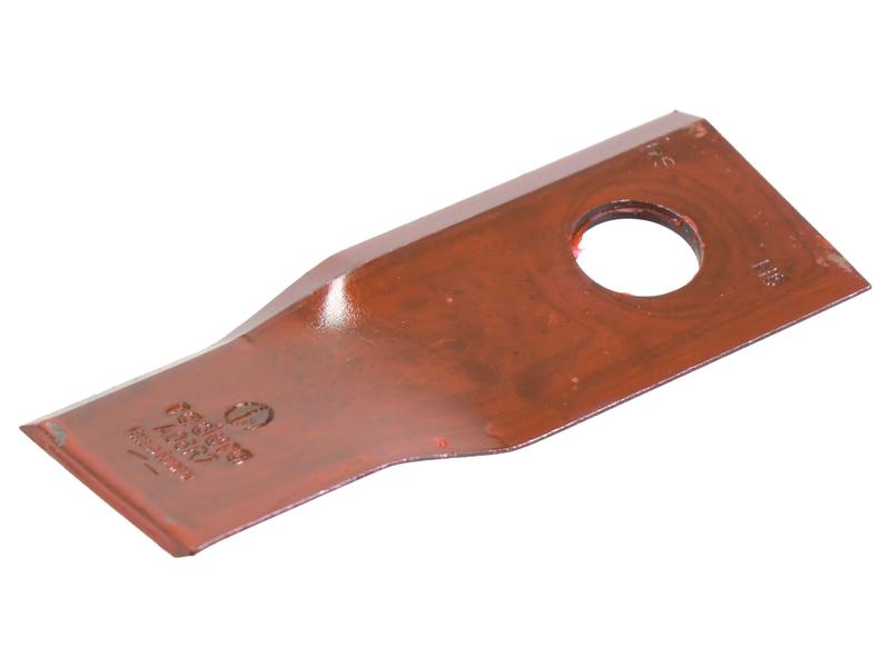 Mower Blade - Twisted blade, bottom edge sharp & parallel - 118x48x4mm - Hole Ø19mm - Replacement for MacDon Image 1