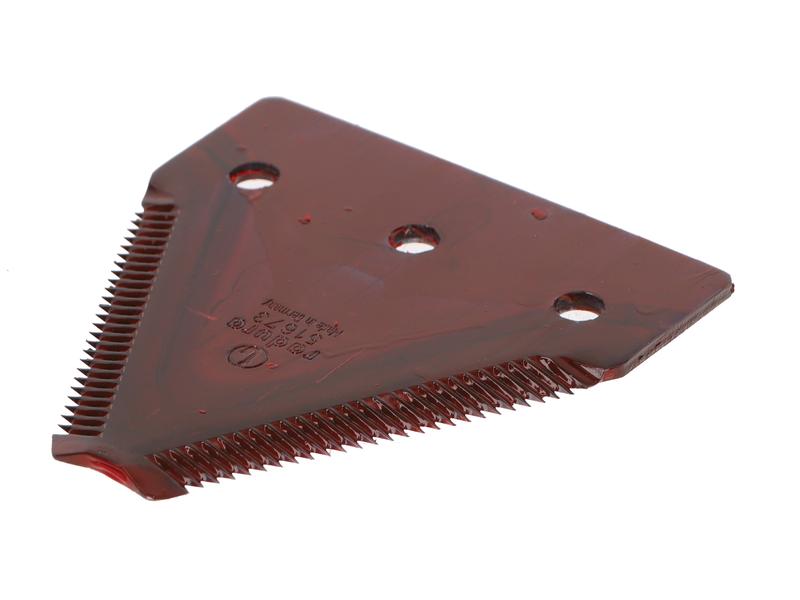 Knife section - over serrated -  81x76x2.7mm -  Hole Ø6.5mm -  Hole centres  Replacement forCNH, Laverda Image 1