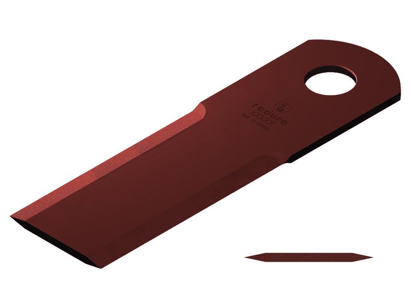 Straw Chopper Blade - Static, 195 x 50 x 3mm (Hole Ø: 12mm) Image 1