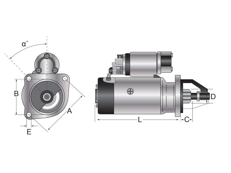 Starter Motor - 12V, 2.7Kw (Mahle) Image 1