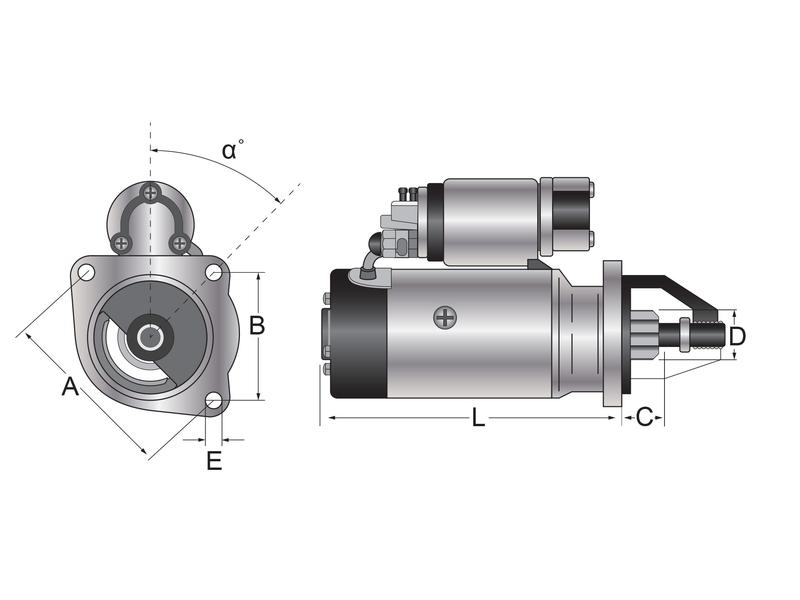 Starter Motor  - 24V, 3.2Kw, Gear Reducted (Mahle) Image 1