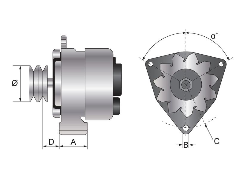Alternator (Mahle) - 28V, 35 Amps Image 1