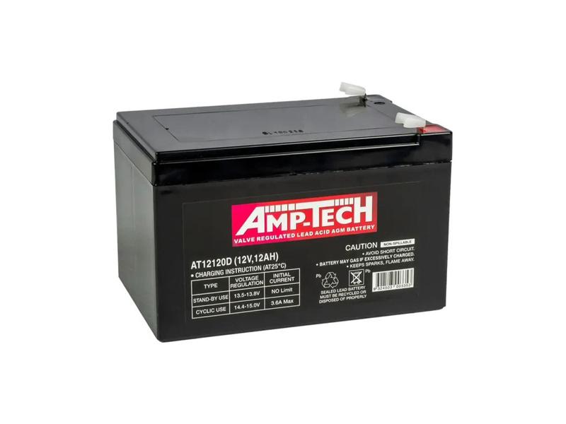 Exide AT12120D 12V 12Ah  AmpTech Battery Image 1