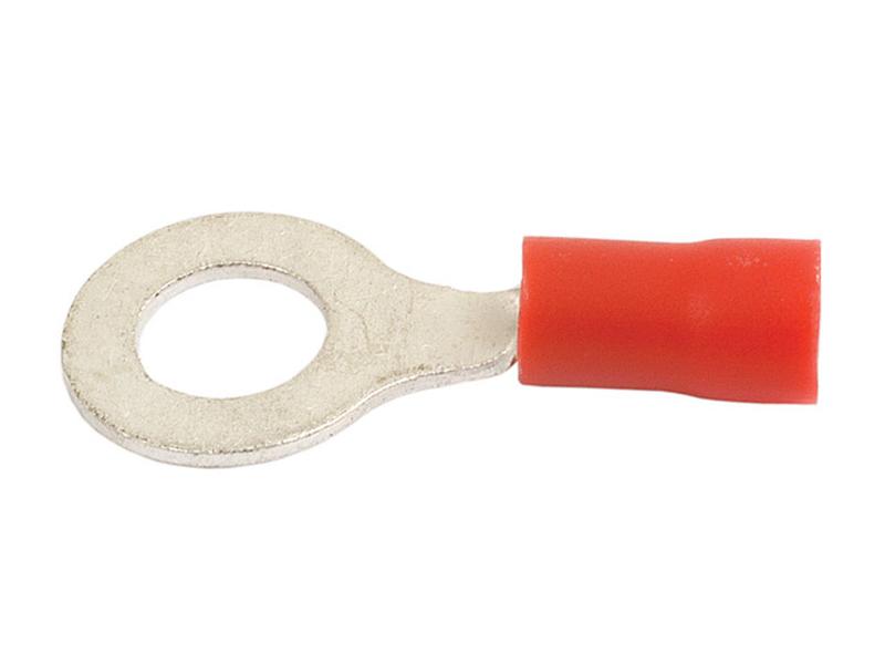 Pre Insulated Ring Terminal, Standard Grip, 6.4mm, Red (0.5 - 1.5mm) Image 1