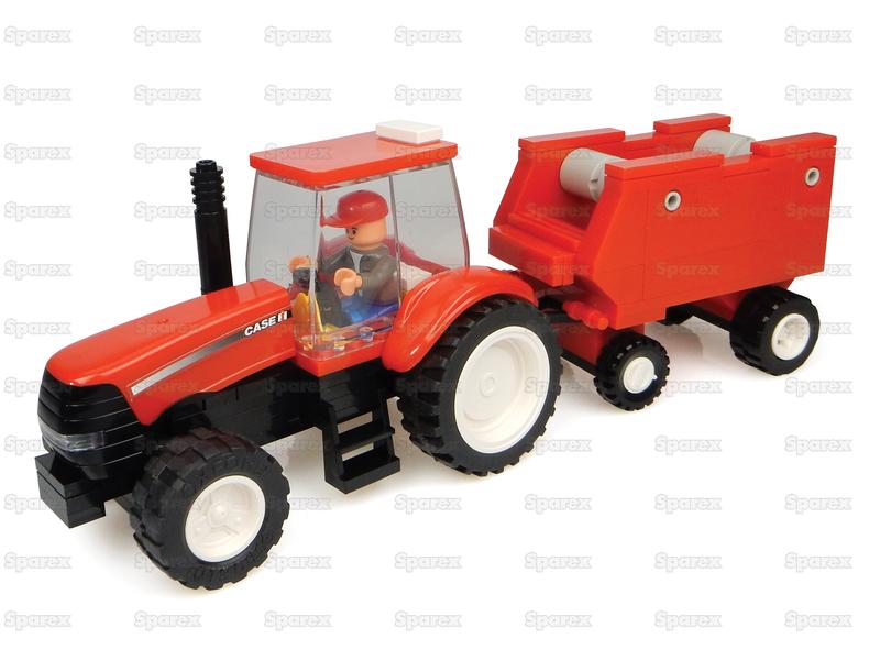 UNIVERSAL HOBBIES Case IH Tractor & Baler Toy Brick Building Kit