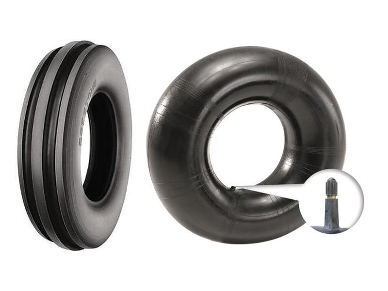 Tyre & Tube Set, 3.50 - 6, 4PR, TR13 Straight Valve Image 1