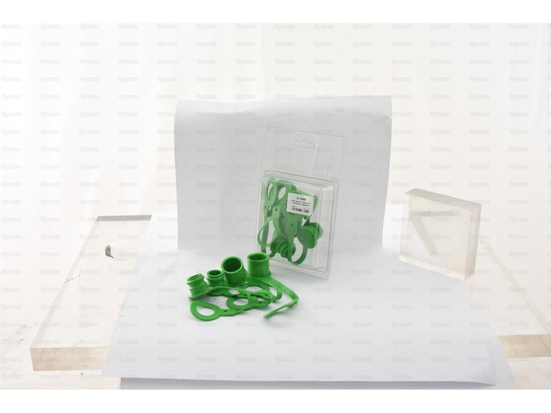 Sparex Dust Cover Set Green PVC Fits 1/2\'\' Male & Female Coupling (Agripak 4 pcs.)