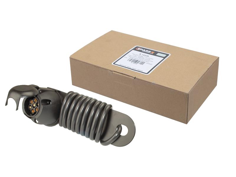 Prewired Single 7 Pin Socket & Plate Assembly 12v Image 1