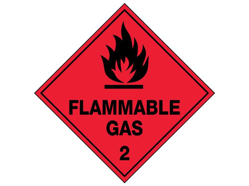 Safety Sign - Flammable Gas, 270 x 270mm