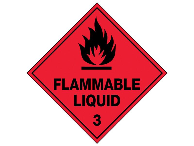 Safety Sign - Flammable Liquid 3, 270 x 270mm