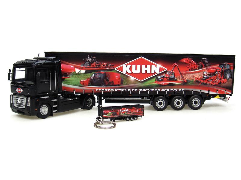 1/50 Scale UNIVERSAL HOBBIES Renault Truck  with Kuhn Trailer and Key Ring (No Back Orders accepted against Universal Hobbies Toys)