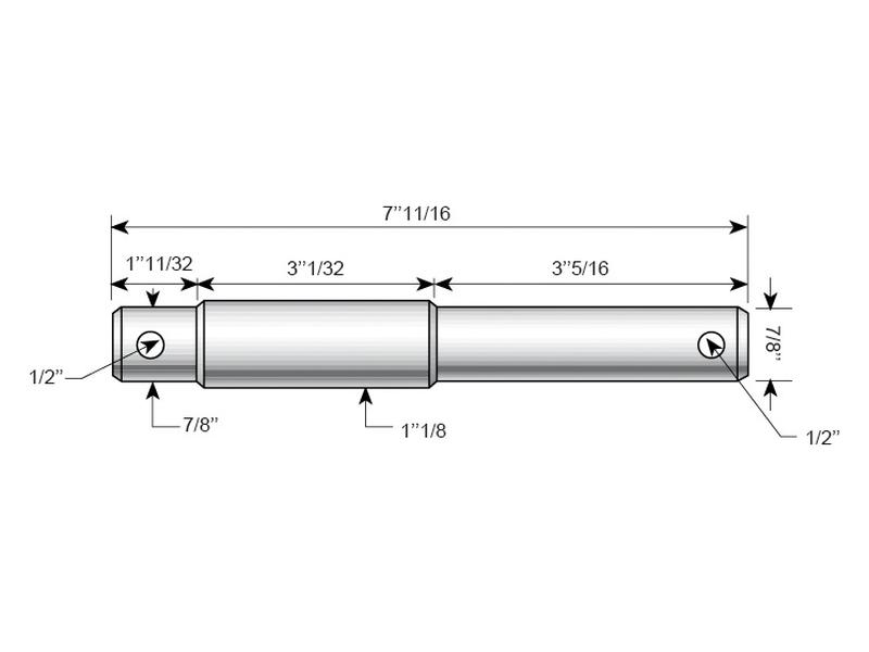 Lower Link Pin 22x87 MM CAT. 1 - Sparex Part S.149993