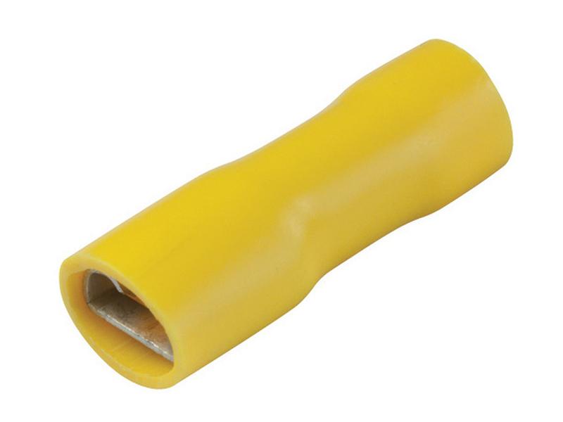 Pre Insulated Spade Terminal - Fully Insulated, Double Grip - Female, 9.5mm, Yellow (4.0 - 6.0mm), (Bag