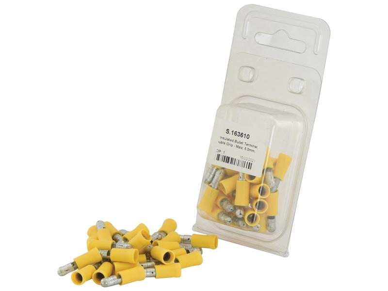 Agripak 25 pcs. Pre Insulated Bullet Terminal - Male, 5.0mm, Yellow Image 1