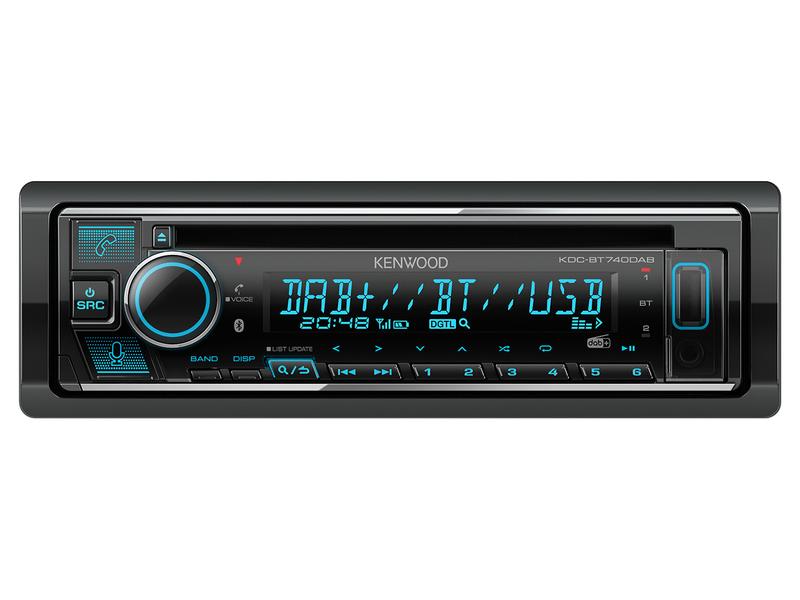 Radio - Alexa |DAB | Bluetooth | Android | Aux In | iPod-iPhone | Spotify App | Dual USB | CD | Receiver (KDCBT740DAB+DABSplitter, KDC-BT740ANT5) Image 1
