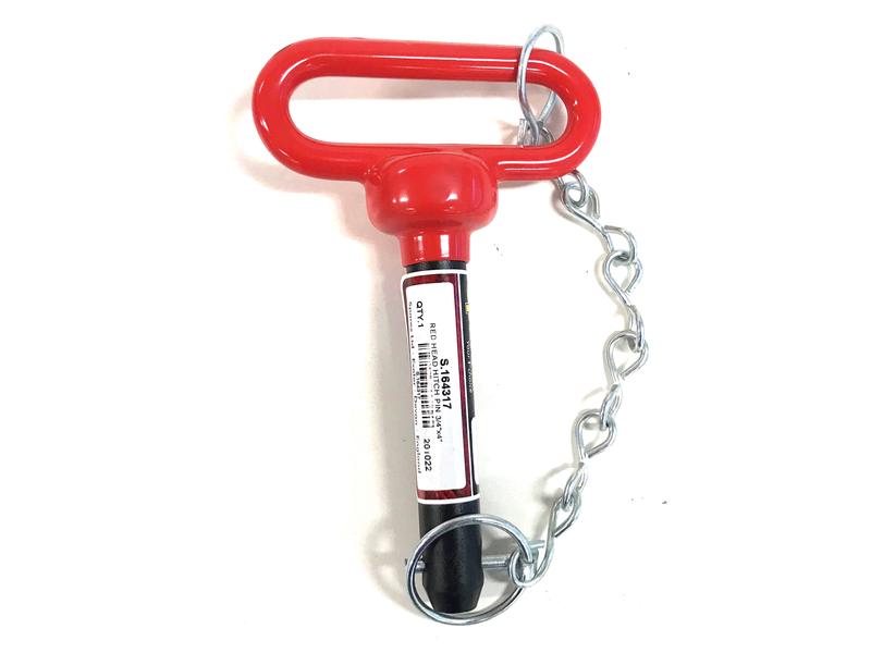 Red Handle Hitch Pin with Chain & Linch Pin 3/4x101.6mm