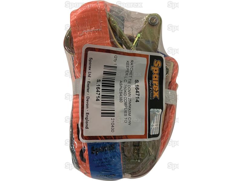 Ratchet Strap Hook & Keeper, 5M