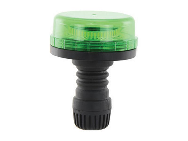 LED Rotating Beacon, Green, Flexible Pin 12-24V Image 1