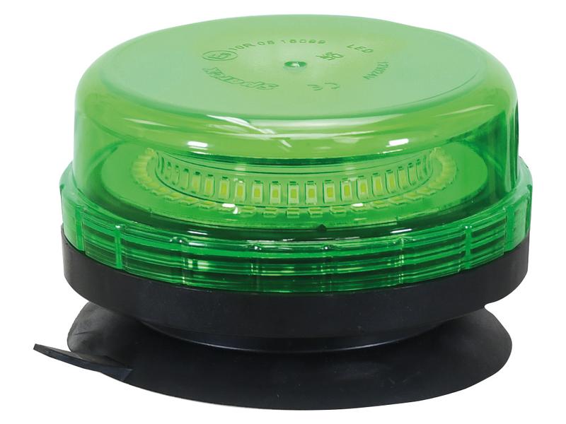 LED Rotating Beacon, Green, Magnetic 12-24V Image 1