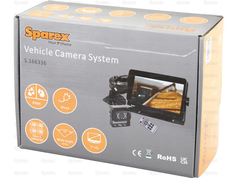 Wired Vehicle Camera System 7'' HD Touch Button Monitor and Camera ...