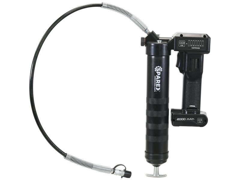 Rechargeable grease gun with integrated battery