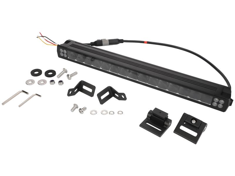 LED Work Light Bar with Warning Light Flood Beam Lumens Raw 11000 Overall length 484mm 9-36V Image 1