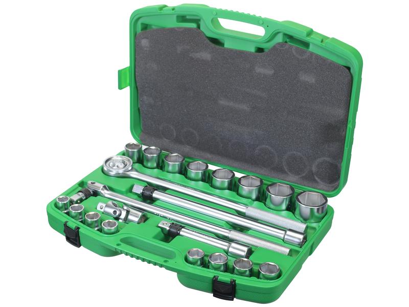 3/4\'\'  Drive. 21 pcs. Professional Grade Flank Socket Set Image 1