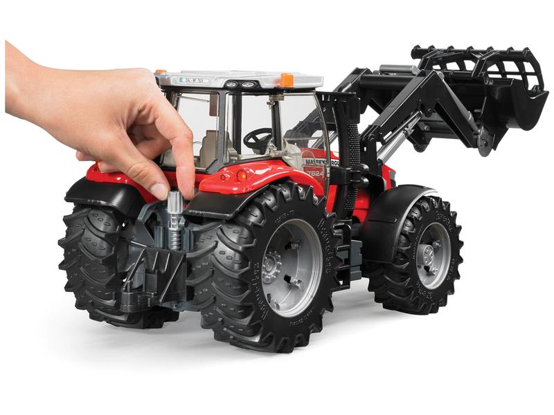 1/16 Scale Bruder MF 7624 Tractor with Loader, Grapple Image 1