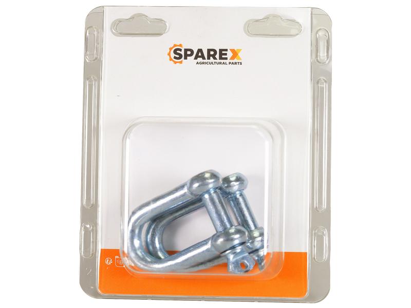 Agripak 2 pcs. D Shackle Pin 11mm Jaw 22mm Image 1