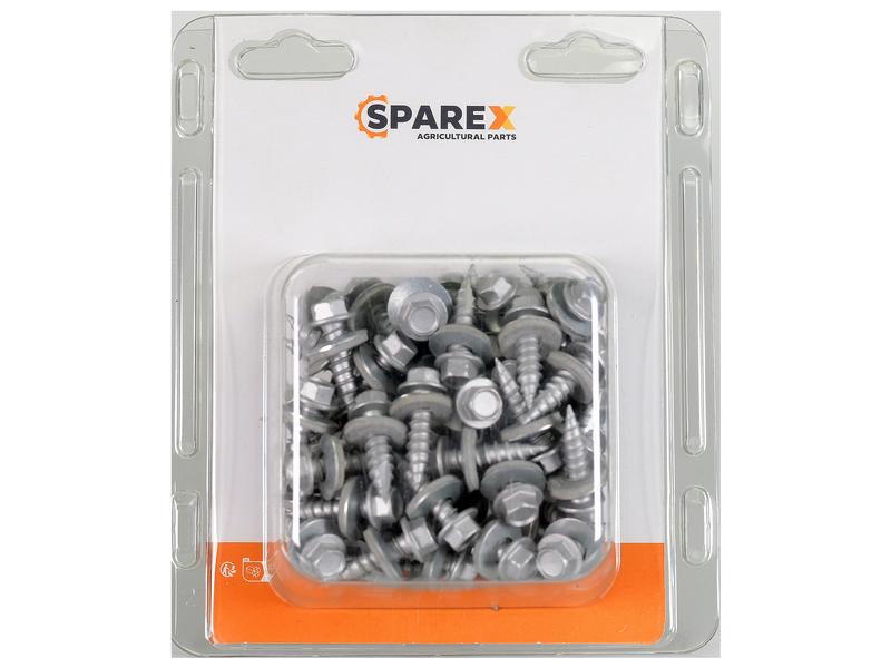 Agripak 50 pcs. HexH TEK Screws, 6.3x25mm Image 1