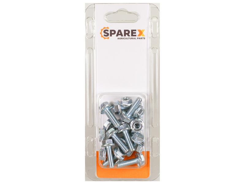 Agripak 10 pcs. Serated Flange Bolt M6x20mm Image 1