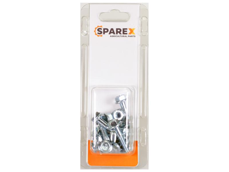 Agripak 10 pcs. Serated Flange Bolt M6x30mm Image 1
