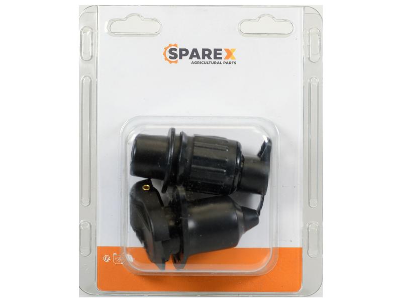 Agripak 2 pcs. 3 Pin Plug & Socket 2 Bolts Fixing Image 1
