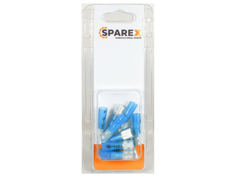 Agripak 10 pcs. Heat Shrink Female Spade Terminals Blue Image 1