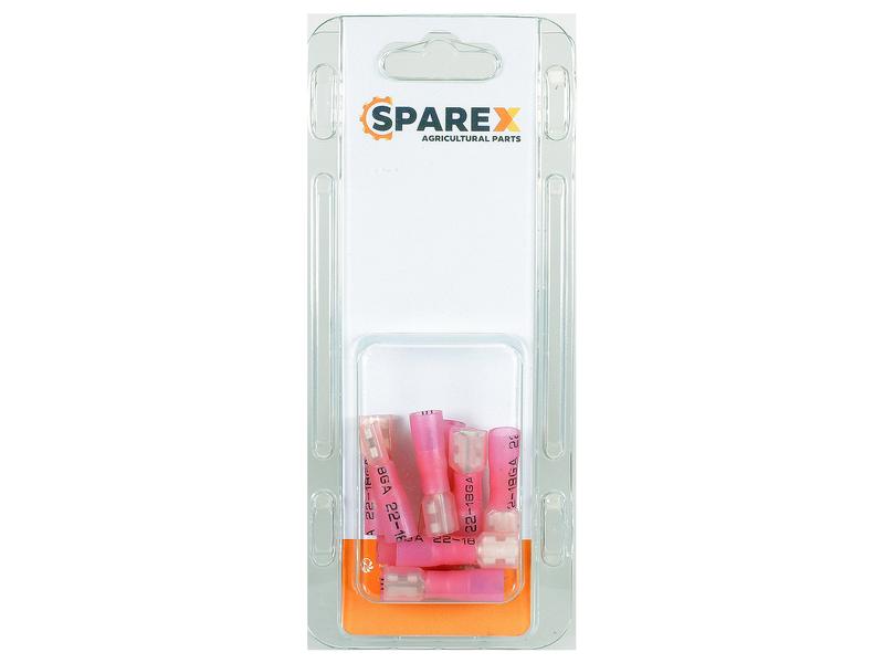 Agripak 10 pcs. Heat Shrink Female Spade Terminals Red Image 1